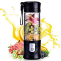 USB Rechargeable Juicer Blender 6 Blades Electric Blender Mini Portable Personal Size USB Rechargeable Mixer 380ml Food Grade Water Bottle Portable Fruit Juicer Machine