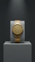Muted Gold Brushed Metal Wristwatch