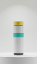 Minimalist smart water bottle with hydration reminders