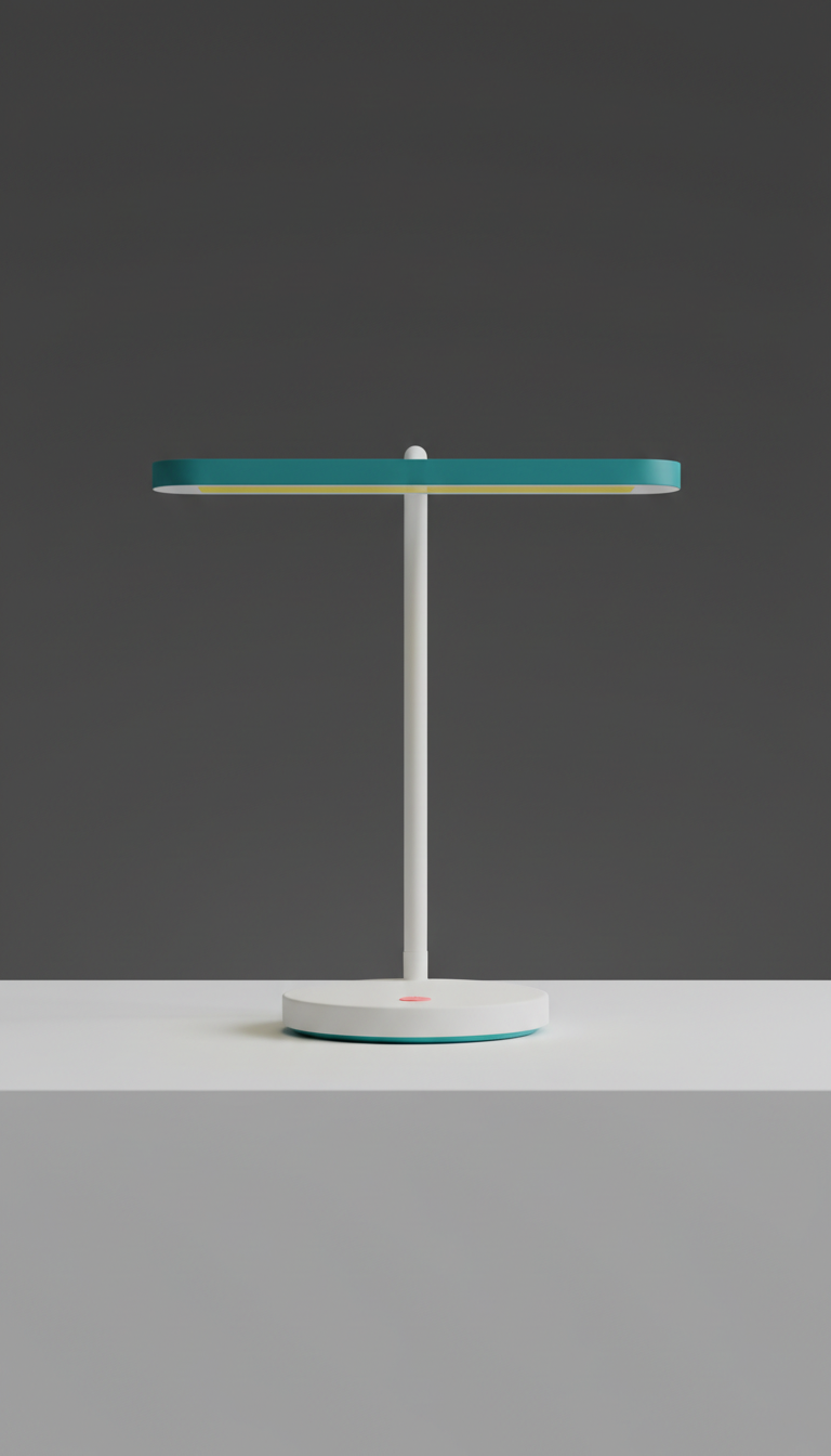 Sleek LED desk lamp with touch dimming